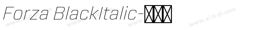 Forza BlackItalic字体转换